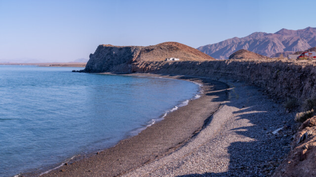 unser Übernachtungsplatz oben an der Abbruckkante