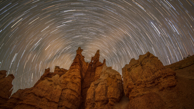 Langzeitbelichtung - Strichspuren der Stern