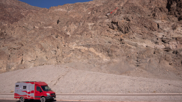 oben rechts die Markierung des Meeresspiegels