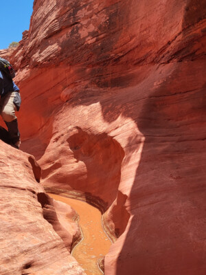 ... oder oben durch klettern