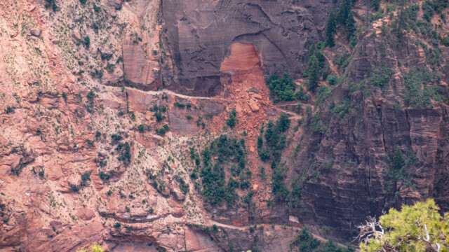 verschütteter Wanderweg