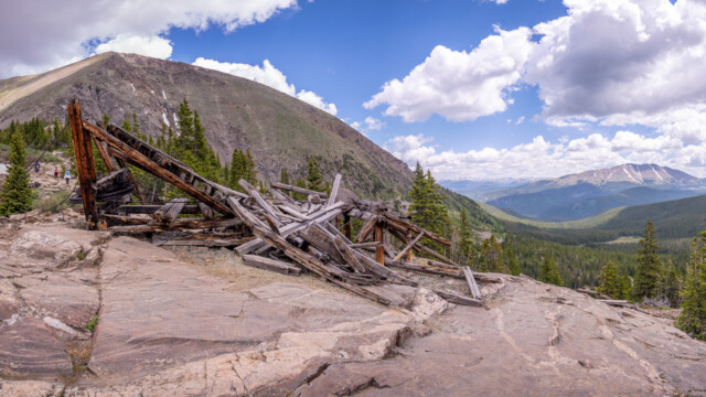 Ruine einer alten Seilbahn